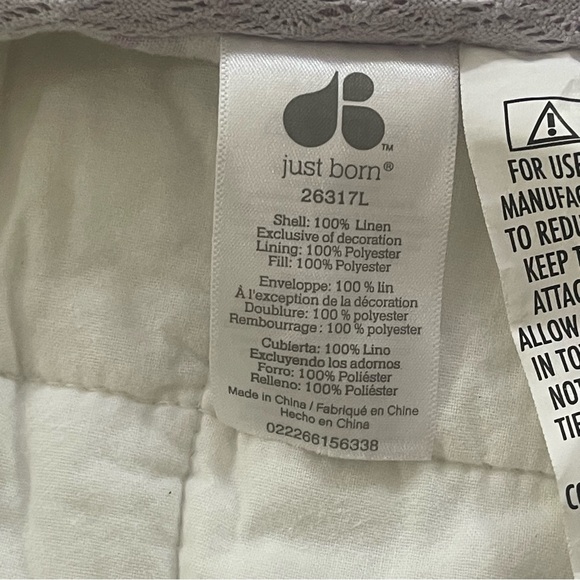 Just born purple front top‎ rail crib cover - Picture 4 of 5